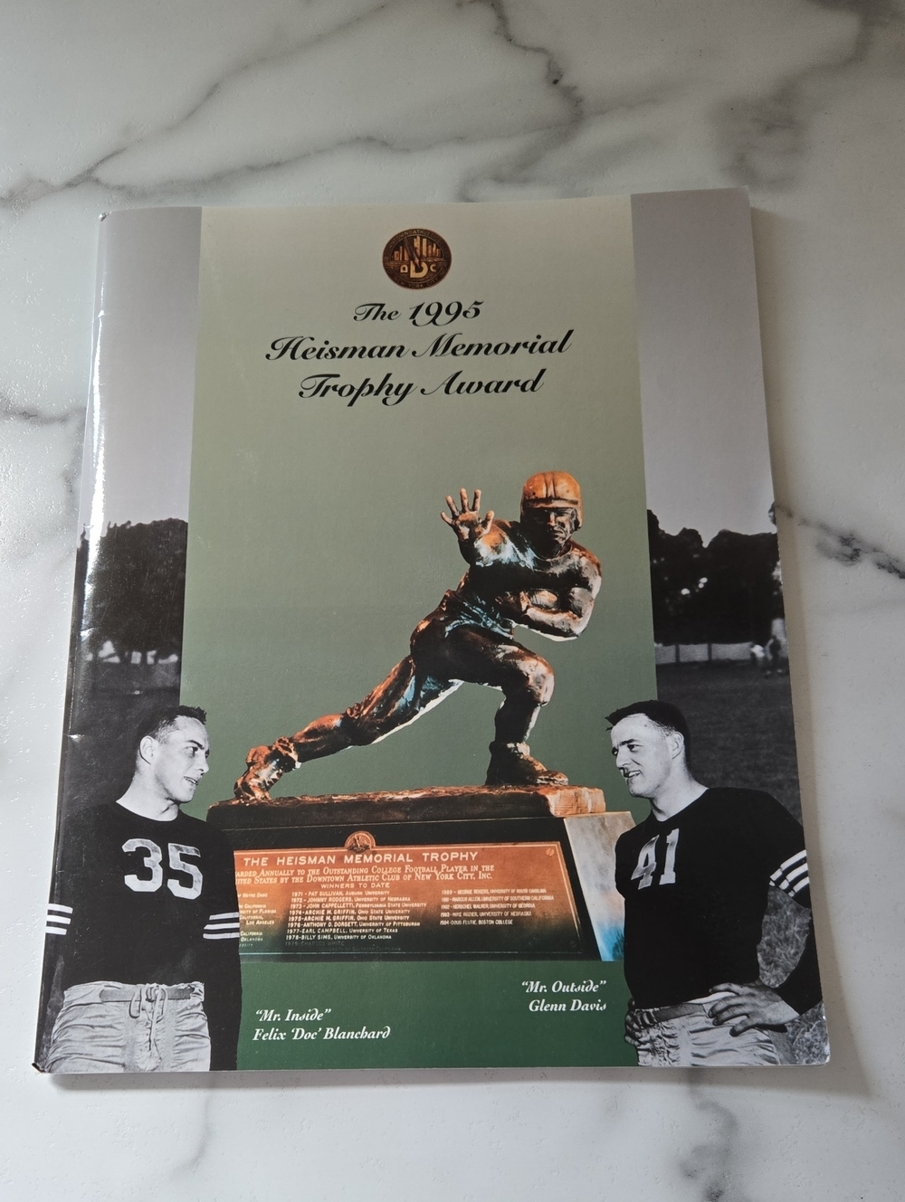 1995 Heisman Memorial Trophy Award Program - Signed Eddie George